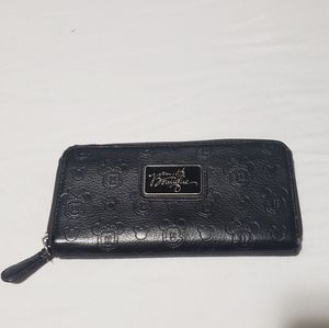 Disney Boutique Minnie Mouse Black Pvc All Over Print Wallet